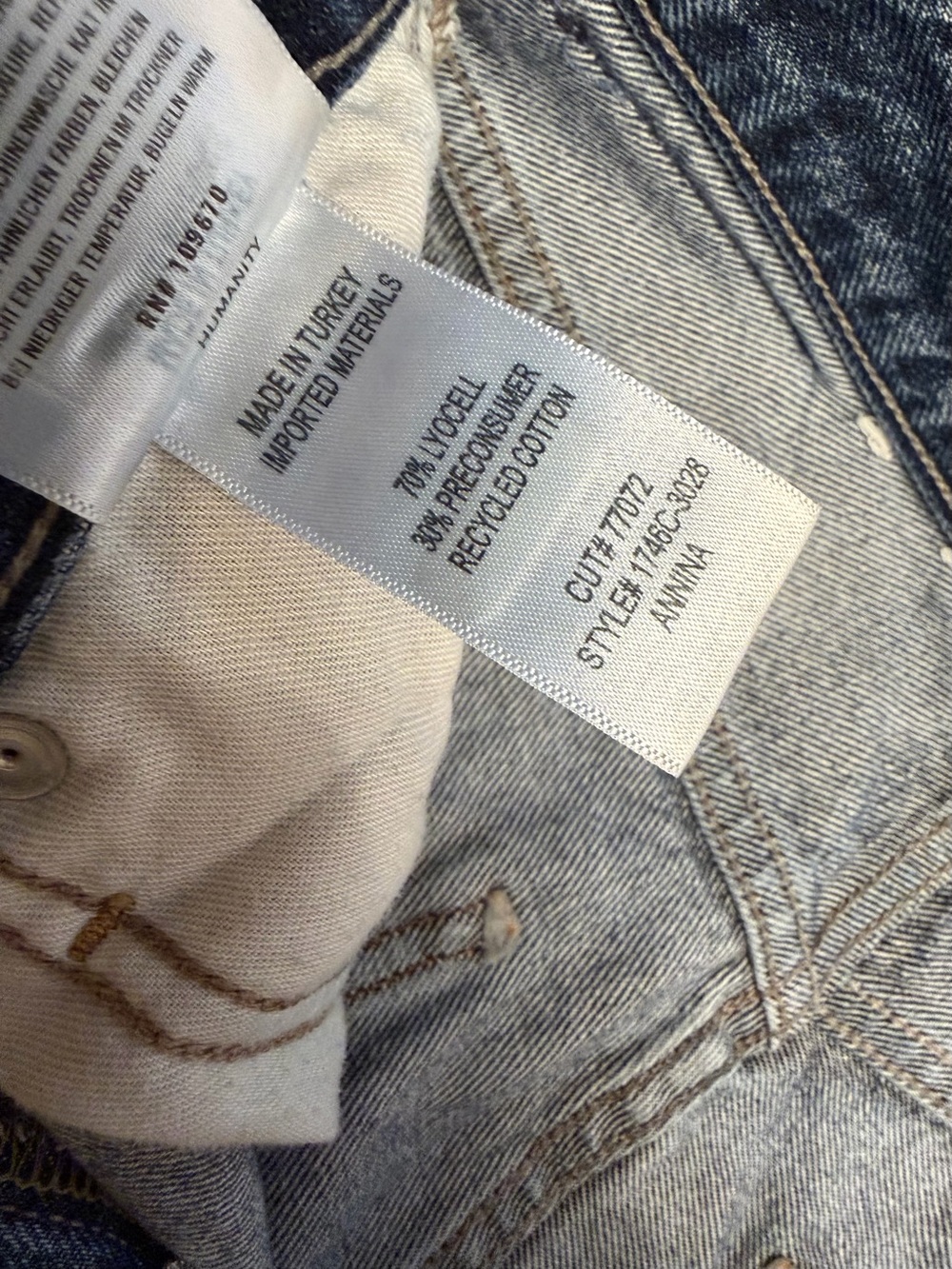 Citizens of Humanity Women Jeans 25 Blue Denim Anina Dark Button Fly Wide Leg - Picture 6 of 16